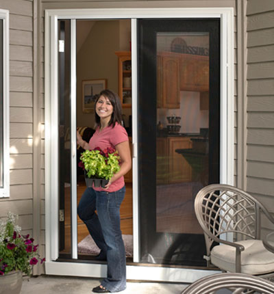 Double Screen doors from the outside looking in